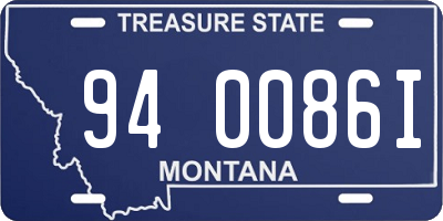 MT license plate 940086I