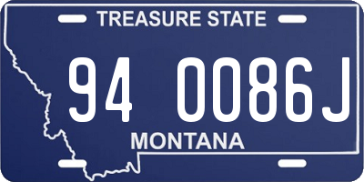 MT license plate 940086J