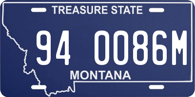 MT license plate 940086M