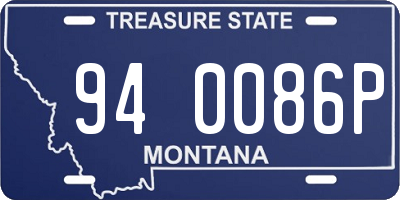 MT license plate 940086P