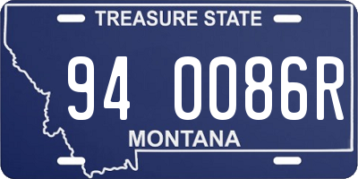 MT license plate 940086R