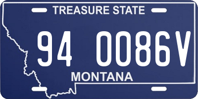 MT license plate 940086V