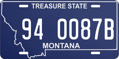 MT license plate 940087B