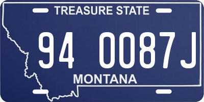 MT license plate 940087J