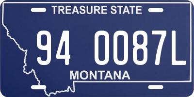 MT license plate 940087L