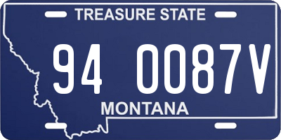 MT license plate 940087V