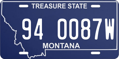 MT license plate 940087W