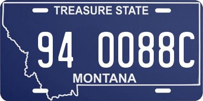 MT license plate 940088C