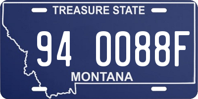 MT license plate 940088F