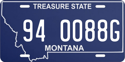 MT license plate 940088G