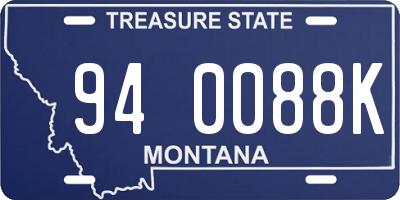 MT license plate 940088K