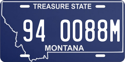 MT license plate 940088M