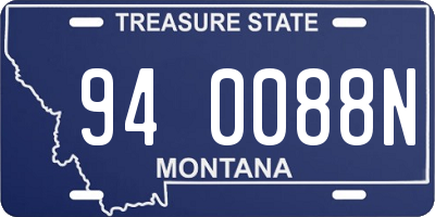 MT license plate 940088N