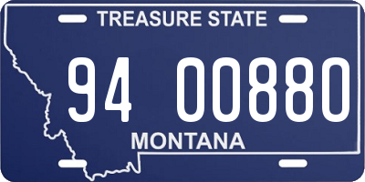 MT license plate 940088O