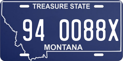 MT license plate 940088X