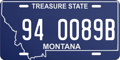 MT license plate 940089B
