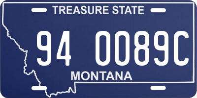 MT license plate 940089C
