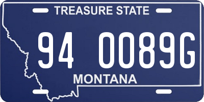 MT license plate 940089G