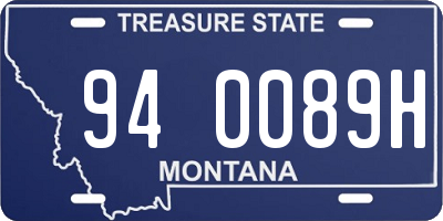 MT license plate 940089H