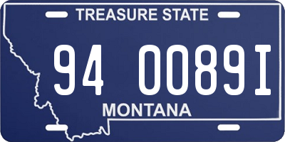 MT license plate 940089I