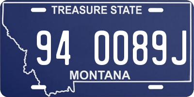 MT license plate 940089J