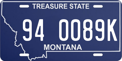 MT license plate 940089K