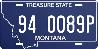 MT license plate 940089P