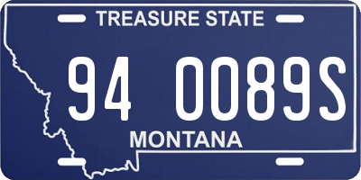 MT license plate 940089S