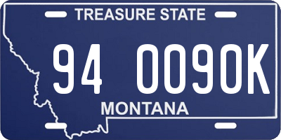 MT license plate 940090K