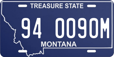 MT license plate 940090M