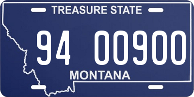 MT license plate 940090O