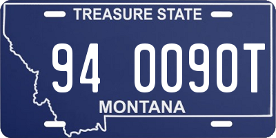 MT license plate 940090T