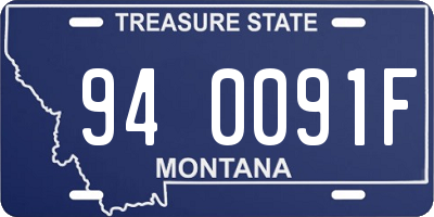 MT license plate 940091F