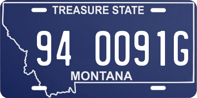 MT license plate 940091G