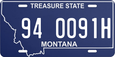 MT license plate 940091H