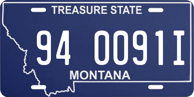 MT license plate 940091I