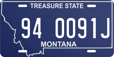 MT license plate 940091J
