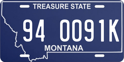 MT license plate 940091K