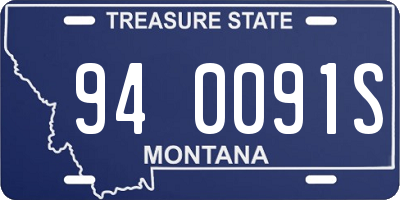 MT license plate 940091S