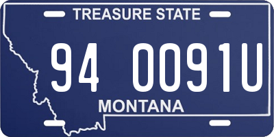 MT license plate 940091U
