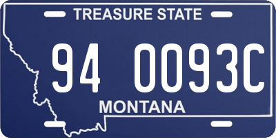 MT license plate 940093C