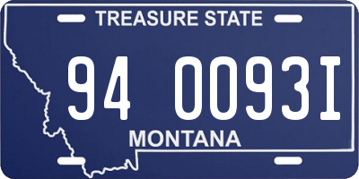 MT license plate 940093I