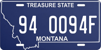 MT license plate 940094F