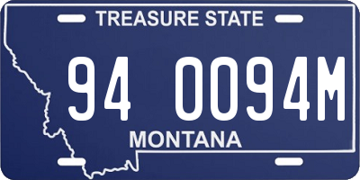 MT license plate 940094M