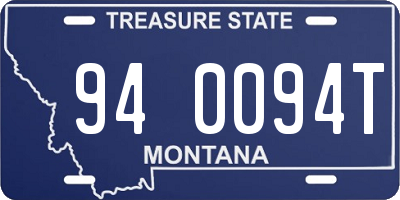 MT license plate 940094T
