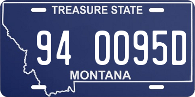 MT license plate 940095D