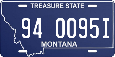 MT license plate 940095I