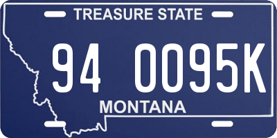 MT license plate 940095K