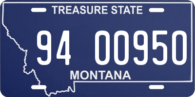 MT license plate 940095O