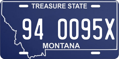 MT license plate 940095X